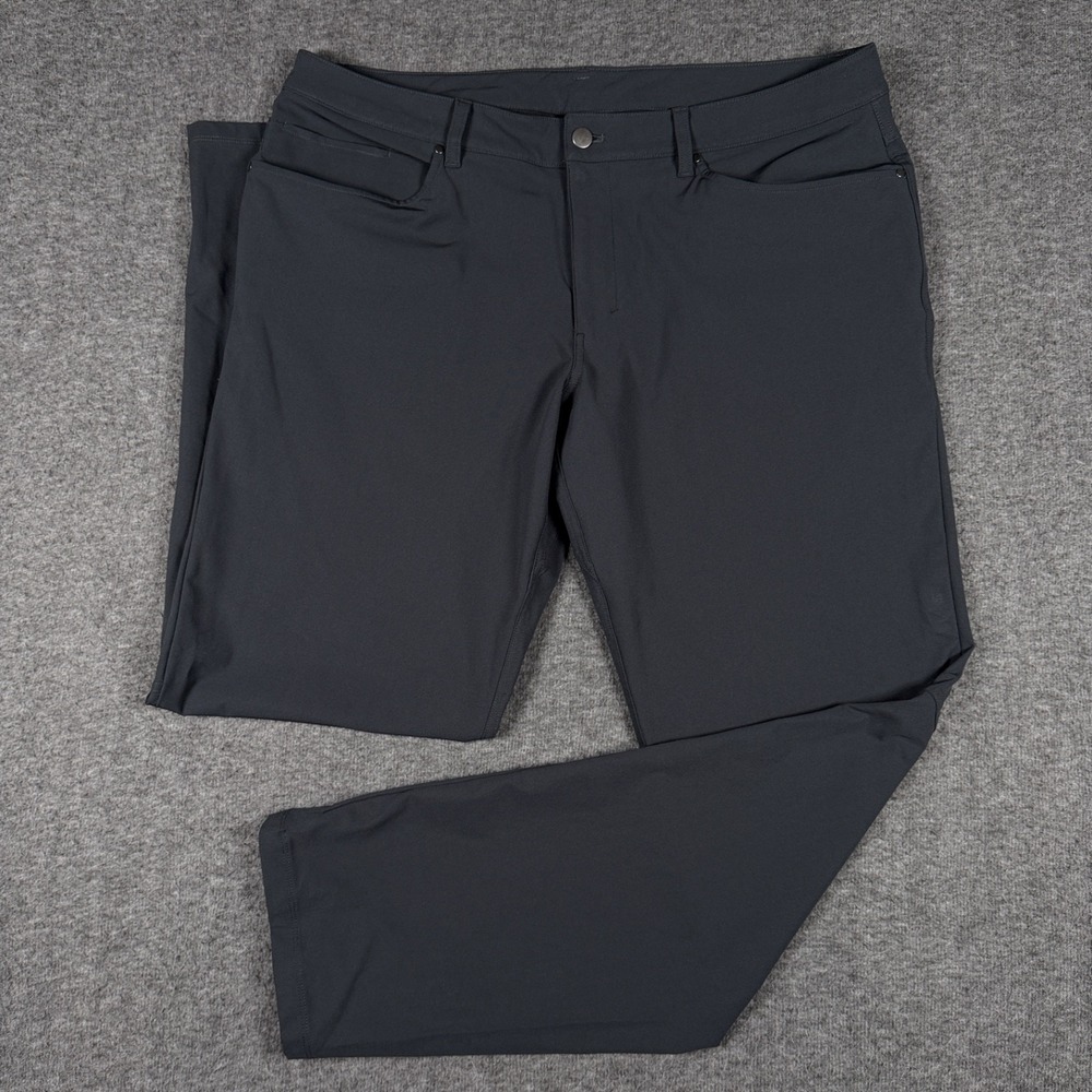 Lululemon Mens 38x32 Obsidian Black ABC Classic 5 Pocket Warpstreme Chino Pants